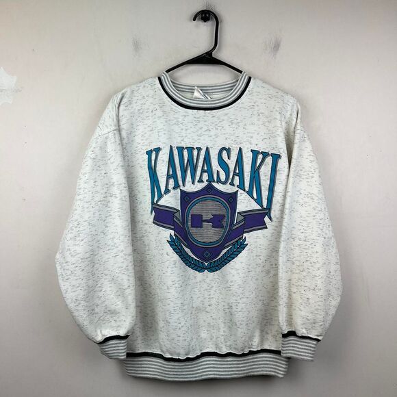 Vintage 80s GreyKawasaki Crewneck Size S